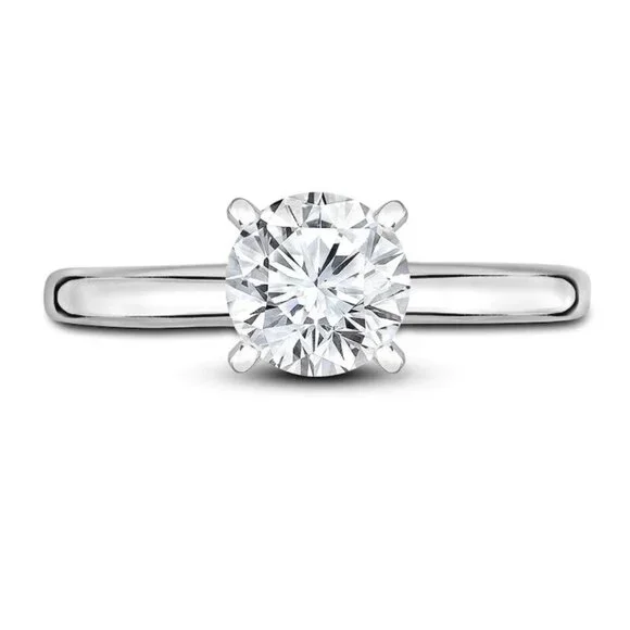 2.00 CT Round Cut VVS1/D GRA Moissanite Engagement Ring 14K White Gold Size 7 - Picture 9 of 10